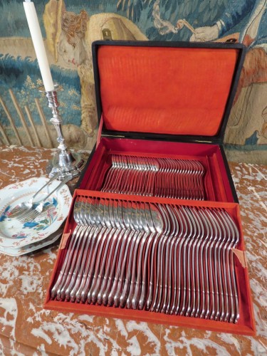 Louis-Philippe - Ménagère armoriée en argent massif - Pierre François Queillé (1834 – 1846)