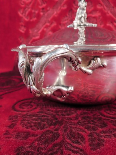 Legumier armorie en argent et couronne ducale - Napoléon III
