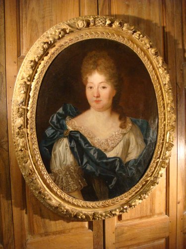Portrait de Mme Anne de Caumont époque XVIIIe - Tableaux et dessins Style Louis XV