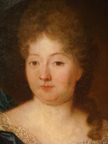 Louis XV - Portrait de Mme Anne de Caumont époque XVIIIe