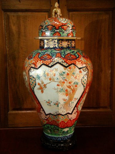 Antiquités - Grande potiche en porcelaine Imari époque XIXe