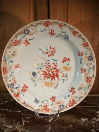 Céramiques, Porcelaines  - Grand plat de la Compagnie des Indes