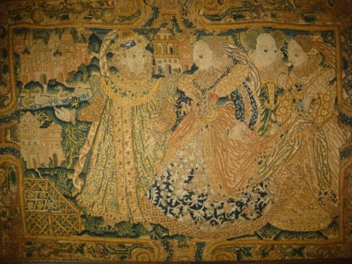Bandeau de tapisserie Courtine, Angleterre  fin XVIe début XVIIe siècle
