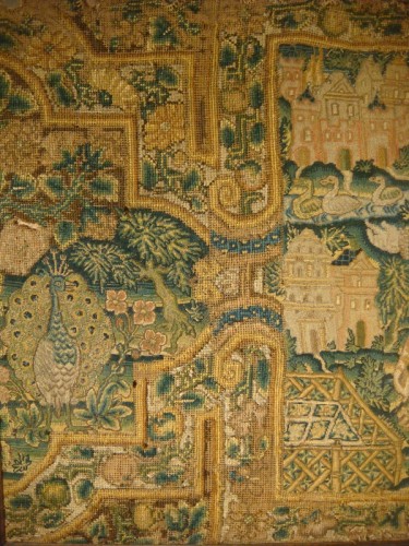 Antiquités - Bandeau de tapisserie Courtine, Angleterre  fin XVIe début XVIIe siècle