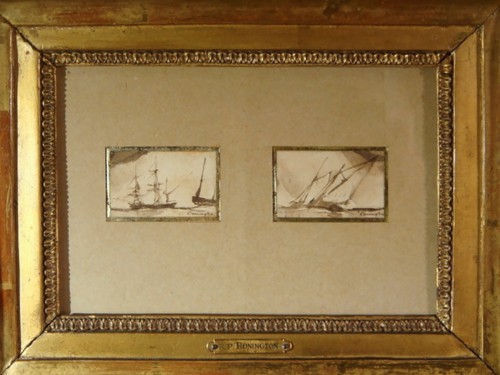 Paire de dessins à la plume - Richard Parkes Bonington  (1802–1828) 