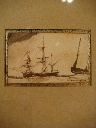 Paire de dessins à la plume - Richard Parkes Bonington  (1802–1828)  - Empire