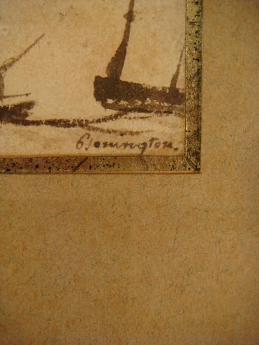 Antiquités - Paire de dessins à la plume - Richard Parkes Bonington  (1802–1828) 