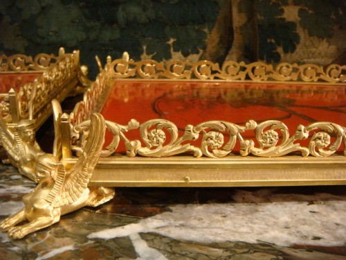 Paire de Surtouts de table en laque et bronze doré - Antiquaires Balzeau & Brion