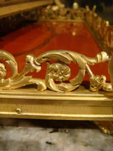 Paire de Surtouts de table en laque et bronze doré - Napoléon III