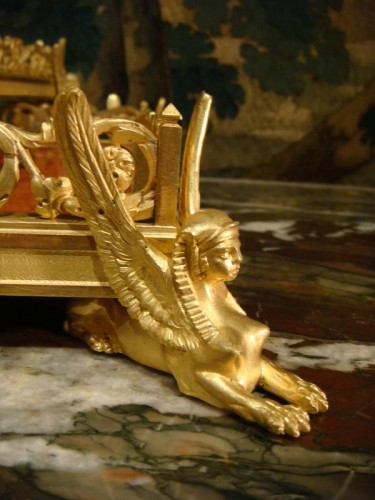 Napoléon III - Paire de Surtouts de table en laque et bronze doré
