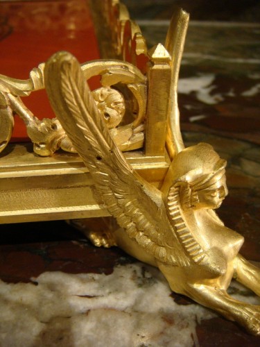 Antiquités - Paire de Surtouts de table en laque et bronze doré