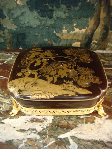 Coffret en Laque à monture de bronze doré - Epoque Second Empire - Antiquaires Balzeau & Brion