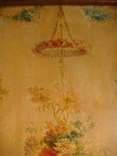 Paire de panneaux Vases et bouquets de fleurs - Epoque XVIIIe Siècle - Directoire