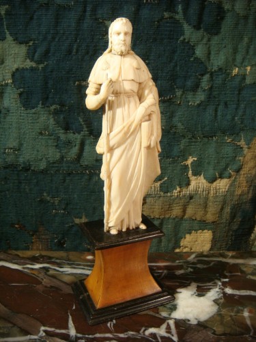 Sculpture représentant Jacques de Zébédée - Epoque XVIIIe - Art sacré, objets religieux Style 