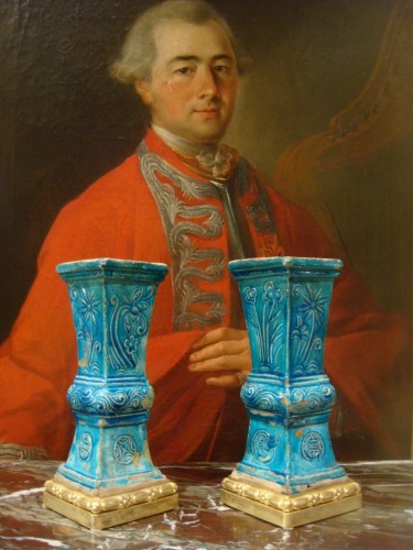 Paire de vases en céramique turquoise - Chine Epoque XVIIIe - Arts d