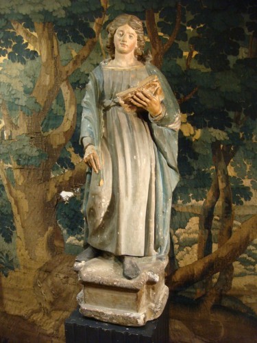 Art sacré, objets religieux  - Sculpture de Sainte Catherine d'Alexandrie - Epoque début XVIIIe Siècle