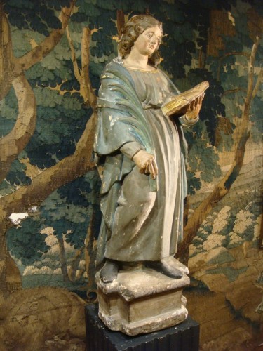 Sculpture de Sainte Catherine d'Alexandrie - Epoque début XVIIIe Siècle - Louis XIV