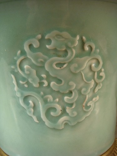  - Cache pot en porcelaine de Chine céladon - Epoque XVIIIe