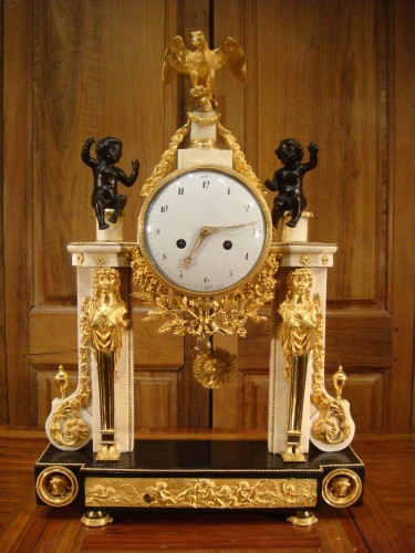 Grande Pendule Portique aux Cariatides - Epoque Directoire - Directoire