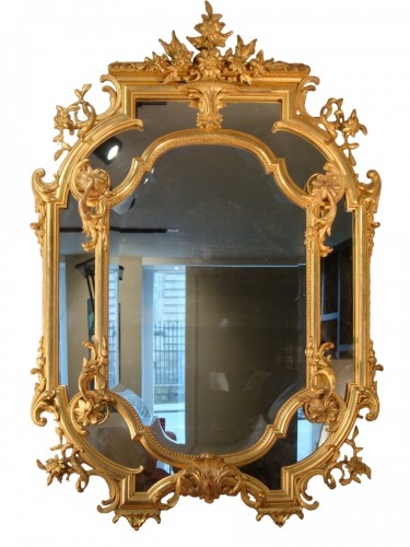 Grand miroir à parclose - Epoque Second Empire