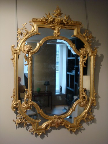 Grand miroir à parclose - Epoque Second Empire - Miroirs, Trumeaux Style Napoléon III