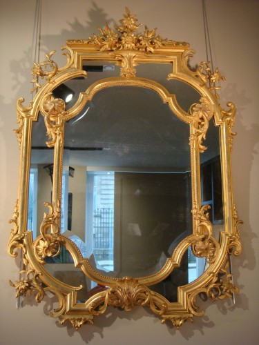 Grand miroir à parclose - Epoque Second Empire - Napoléon III