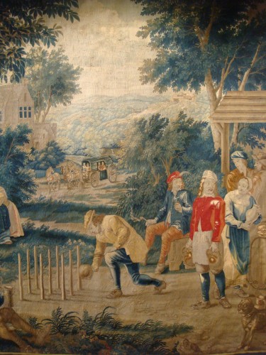 Tapestry "Game of skittles" Flanders Brussels - Period early 18th century