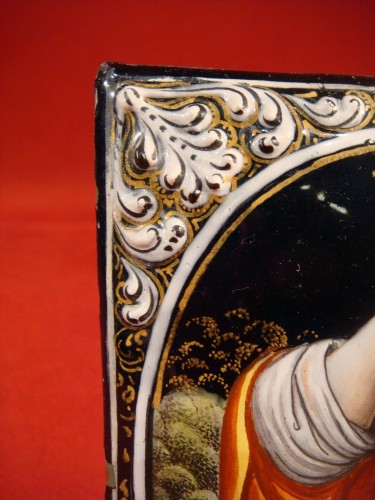 Régence - Plaque en émail Marie Madeleine Vanité - Epoque XVIIIe Siècle