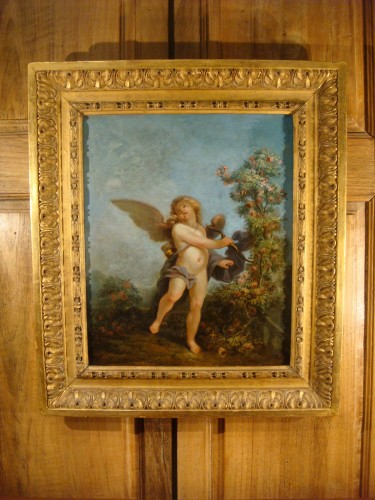 Cupidon - Ecole française du XVIIIe siècle - Tableaux et dessins Style Louis XV