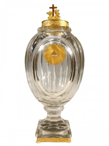 Vase veilleuse en cristal - Epoque Charles X