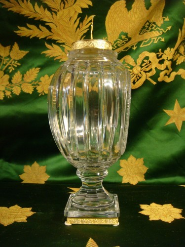 XIXe siècle - Vase veilleuse en cristal - Epoque Charles X