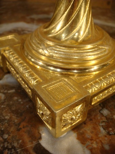 Paire de Bougeoirs en Bronze doré - Henri Picard - Napoléon III