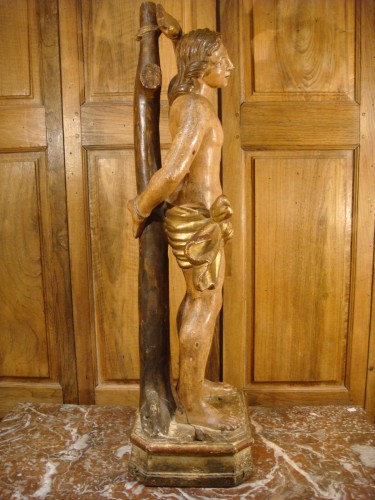 Sculpture of Saint Sebastian in polychrome wood - 18th century - 