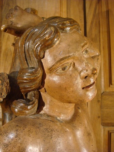 Sculpture of Saint Sebastian in polychrome wood - 18th century - 
