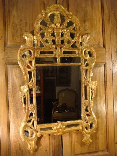 Miroi provencal en bois sculpté et doré - Epoque XVIIIe - Miroirs, Trumeaux Style Louis XV