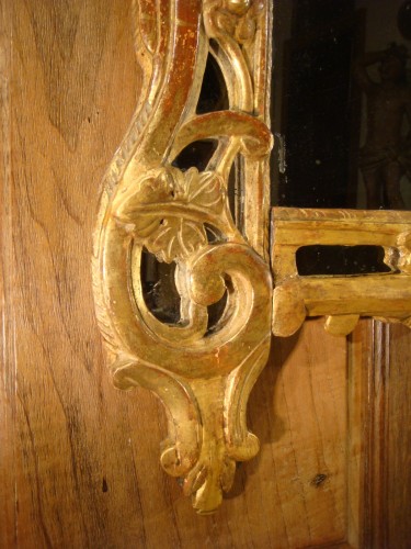 XVIIIe siècle - Miroi provencal en bois sculpté et doré - Epoque XVIIIe