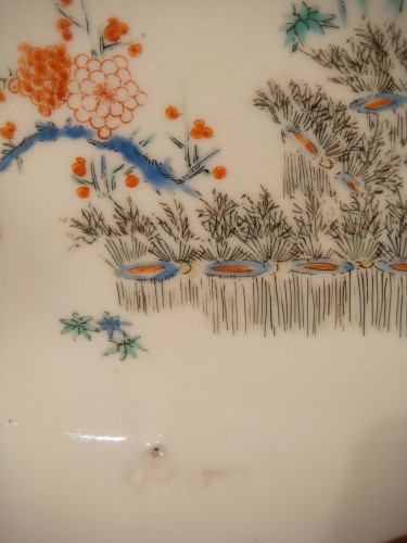 Antiquités - Assiette en Porcelaine décor Kakiemon Epoque fin XVII ème