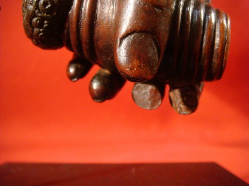 Antiquités - Grand fourneau de pipe en bois de racine de bruyère sculpté