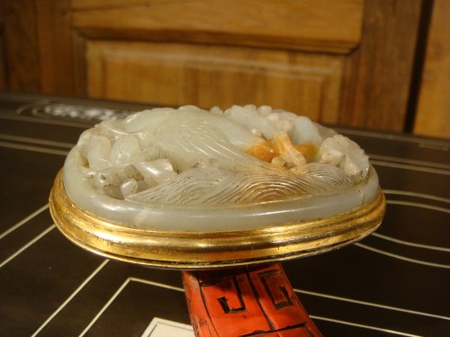 XVIIIe siècle - Sceptre Ruhy en laque et Jade - Chine XVIIIe siècle