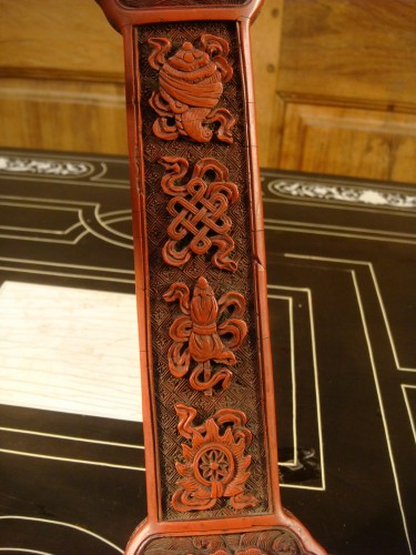 - Sceptre Ruhy en laque et Jade - Chine XVIIIe siècle