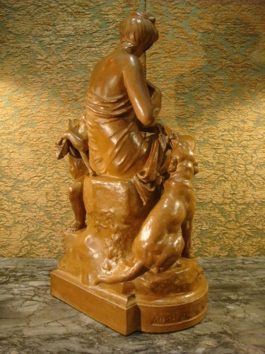 Sculpture Sculpture en Terre cuite - À l'amour et l'Amitié - Emile André Boisseau ( 1842 – 1924 ) 