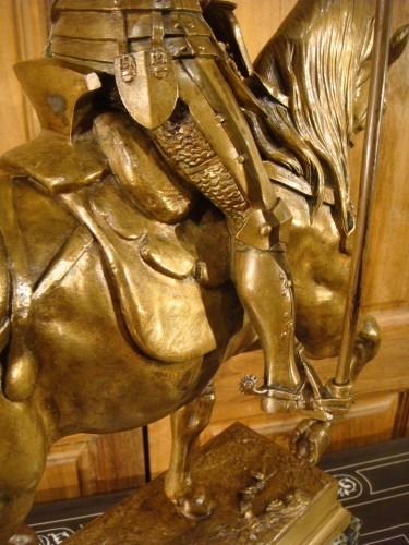 Sculpture équestre de Jeanne d'Arc - Alfred Barry ( 1839 – 1882 ) - Antiquaires Balzeau & Brion