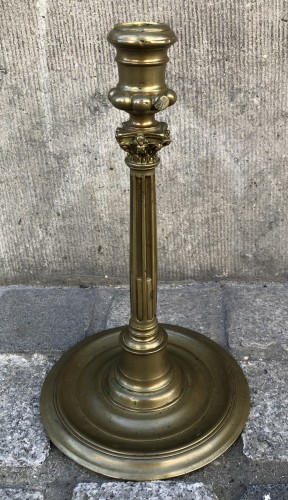 Lighting  - A Pillar Candlestick with a Roman Column circa 1575