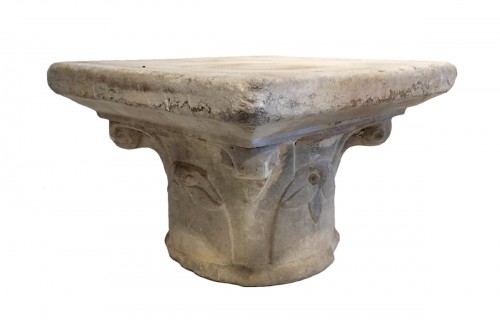Carved Andalusian Marble Capital