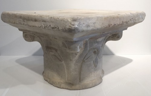 Carved Andalusian Marble Capital - 