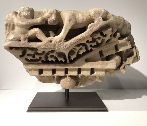 Roman Sarcophagus Fragment Sidamara type - Ancient Art Style 