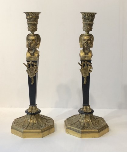 Pair of Russian Candlesticks - Lighting Style Empire