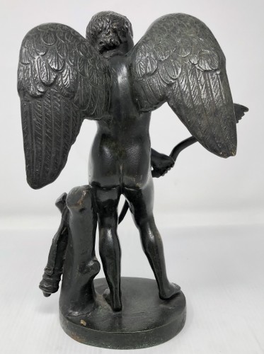 Sculpture Sculpture en Bronze - Cupidon tendant son arc