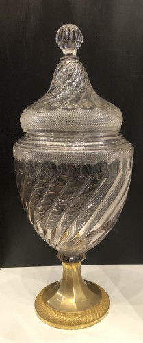 Tall Russian Cristal Vase - Glass & Crystal Style Restauration - Charles X