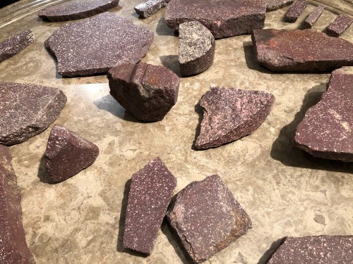 BC to 10th century - A collection of 45 ancient imperial Egyptian porphyry fragments